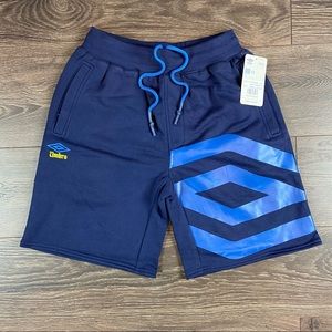 Umbro Premier Men’s Activewear Navy Turkish Sea Soccer Sweat Shorts Size S NEW